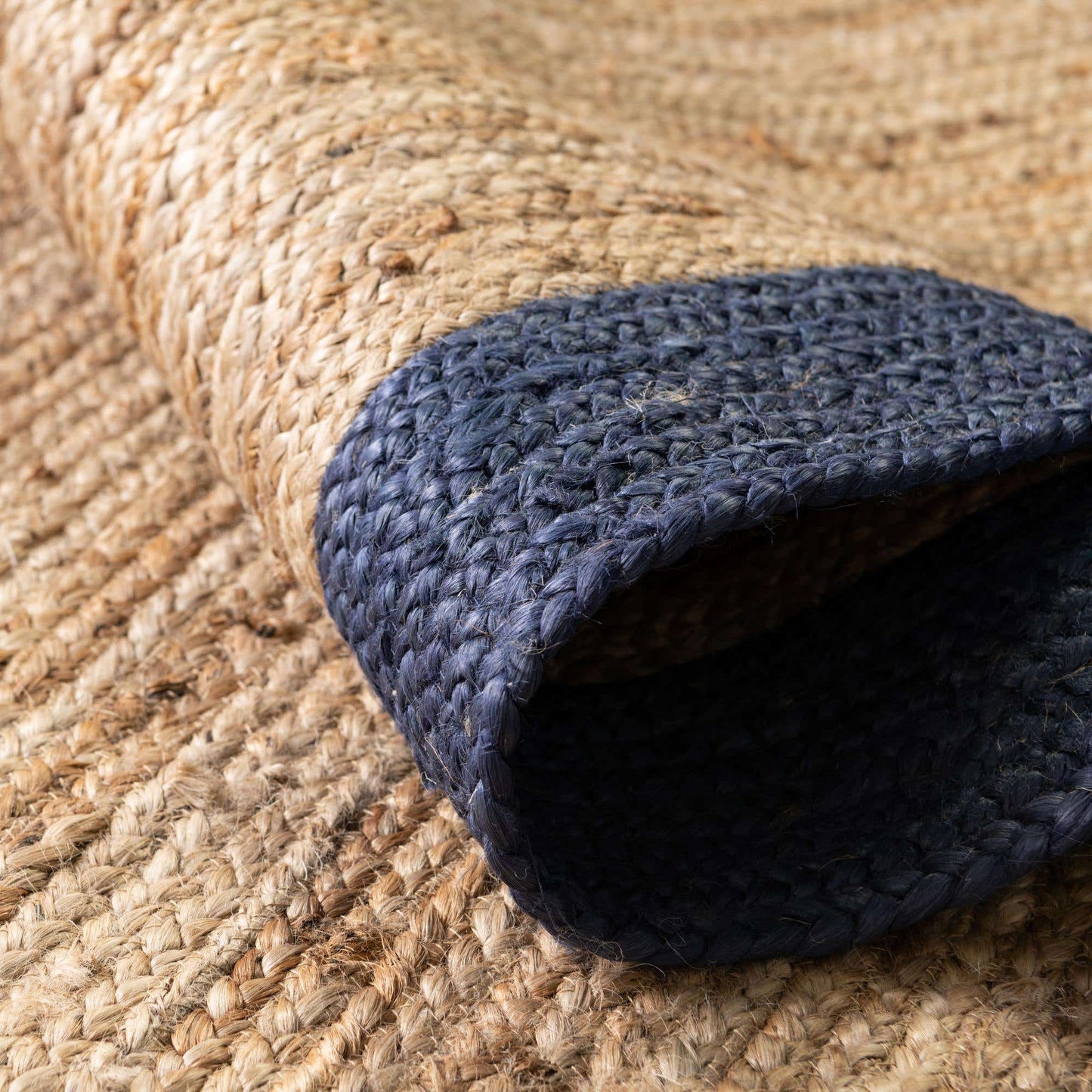 Jute-Teppich, rechteckig, handgeflochten, Bauernhaus-Jute-Teppich für Wohnzimmer, Flur, Schlafzimmer 