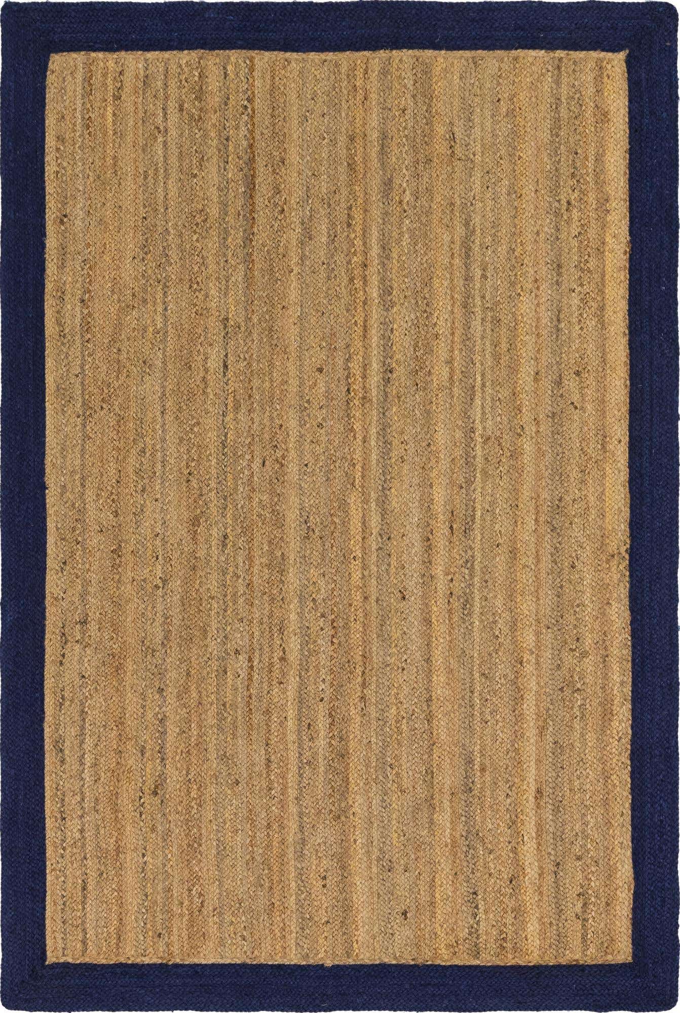 Jute-Teppich, rechteckig, handgeflochten, Bauernhaus-Jute-Teppich für Wohnzimmer, Flur, Schlafzimmer 