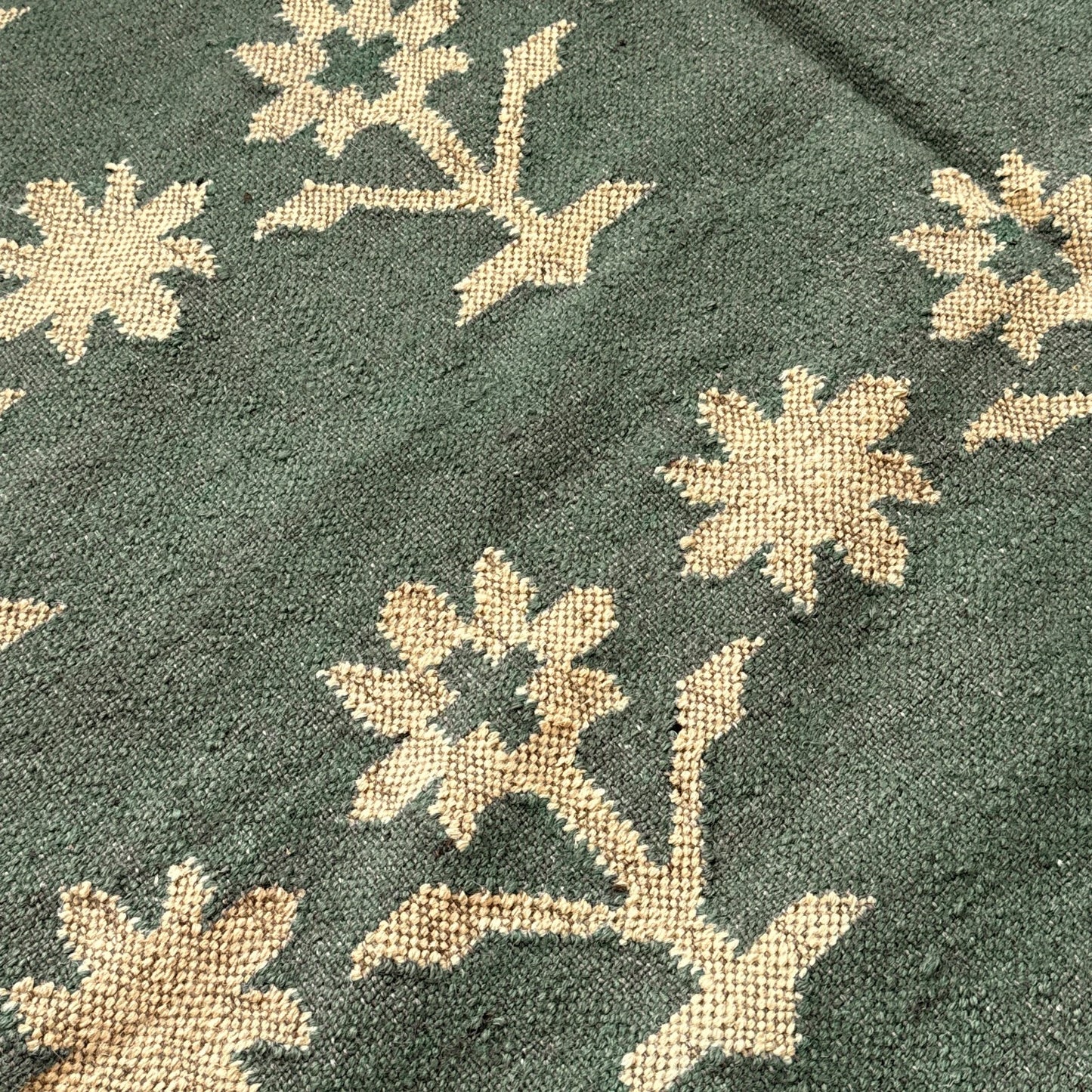 Wool Jute Rug Kilim Traditional Rustic Look Dhurrie Living Room Bedroom Carpet (KLM-80)