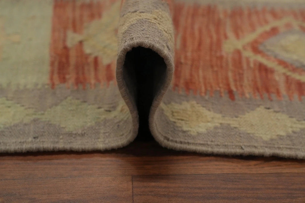 Wool Jute Rug Kilim Traditional Rustic Look Dhurrie Living Room Bedroom Carpet (KLM-75)