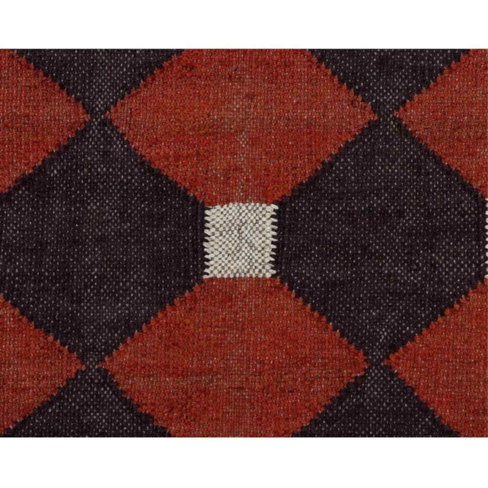 Wool Jute Rug Kilim Traditional Rustic Look Dhurrie Living Room Bedroom Carpet (KLM-45)