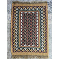 Wool Jute Rug Kilim Traditional Rustic Look Dhurrie Living Room Bedroom Carpet (KLM-73)