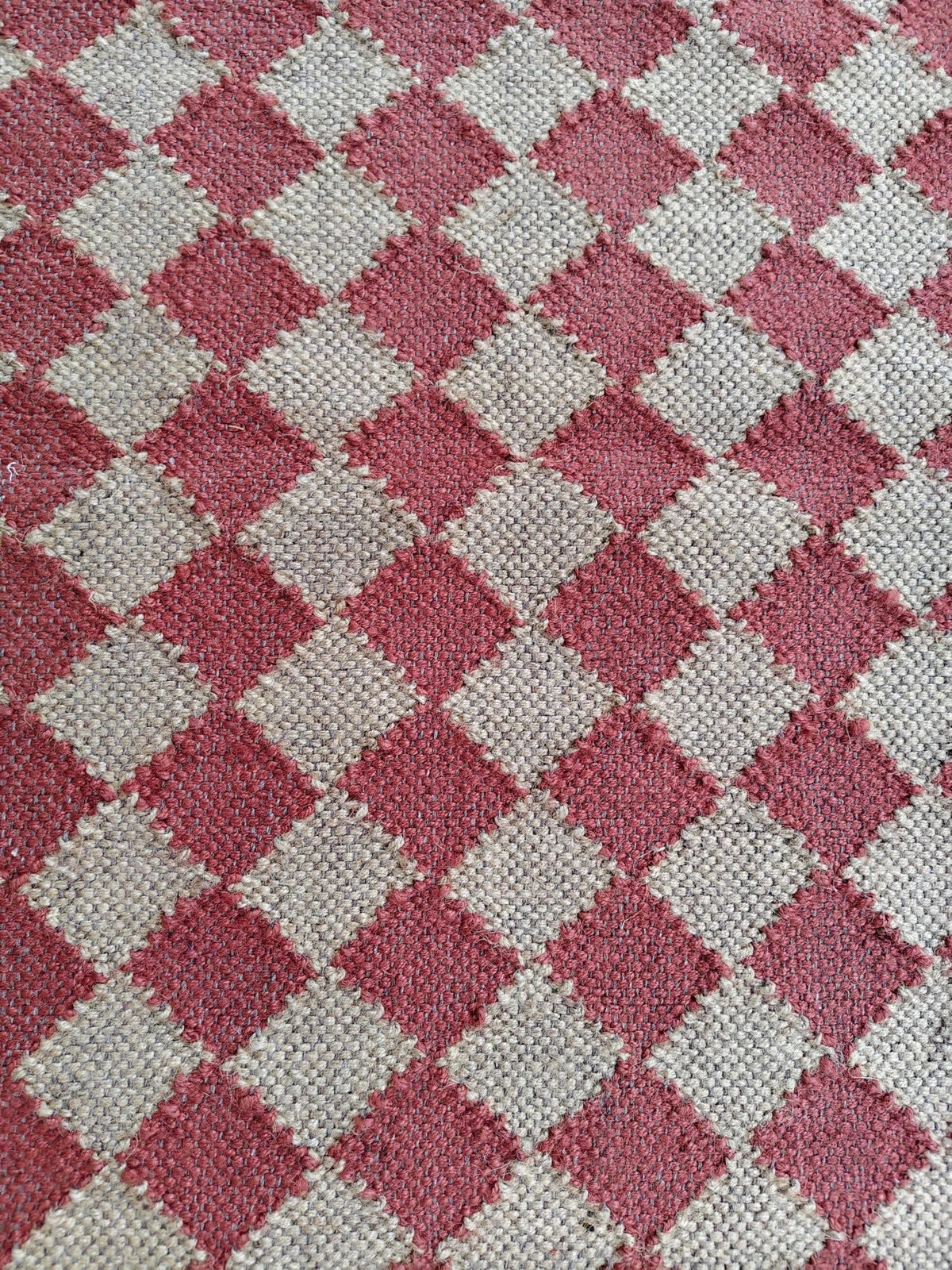 Wool Jute Rug Kilim Traditional Rustic Look Dhurrie Living Room Bedroom Carpet (KLM-71)