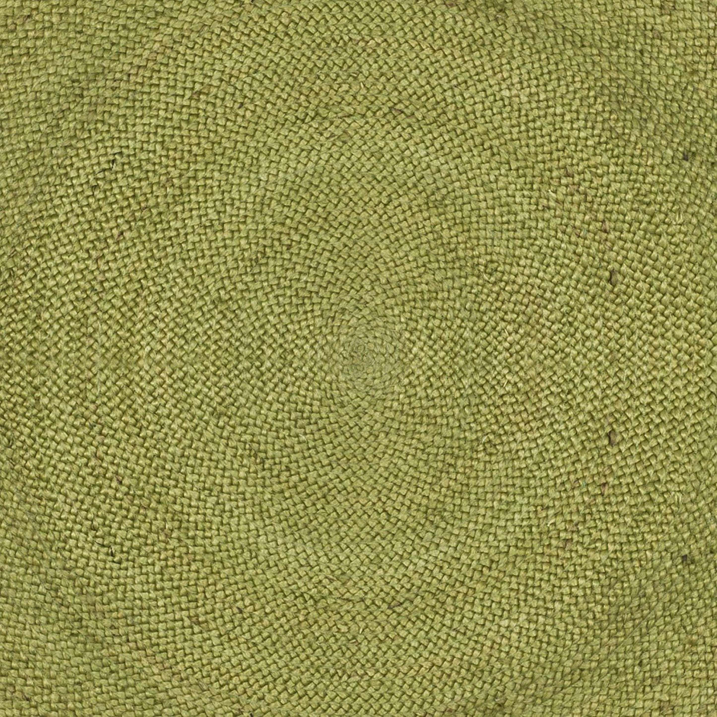Ripaz Vogue - Jute Area Rug Round Hand Braided Farmhouse Jute Door Mat Green with Beige Border