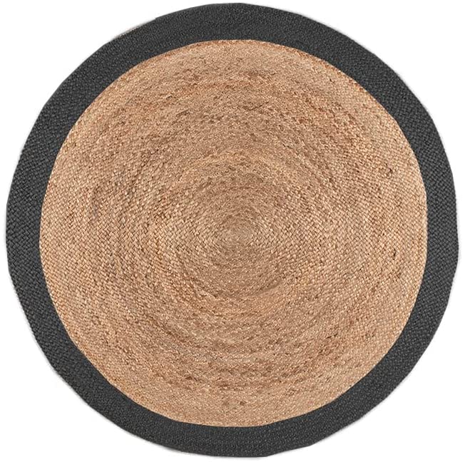 Ripaz Vogue - Handmade Round Jute Rug Natural Braided Area Carpet