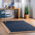 Rustic Natural Jute Rug Hand Braided Bohemian Floor Mat