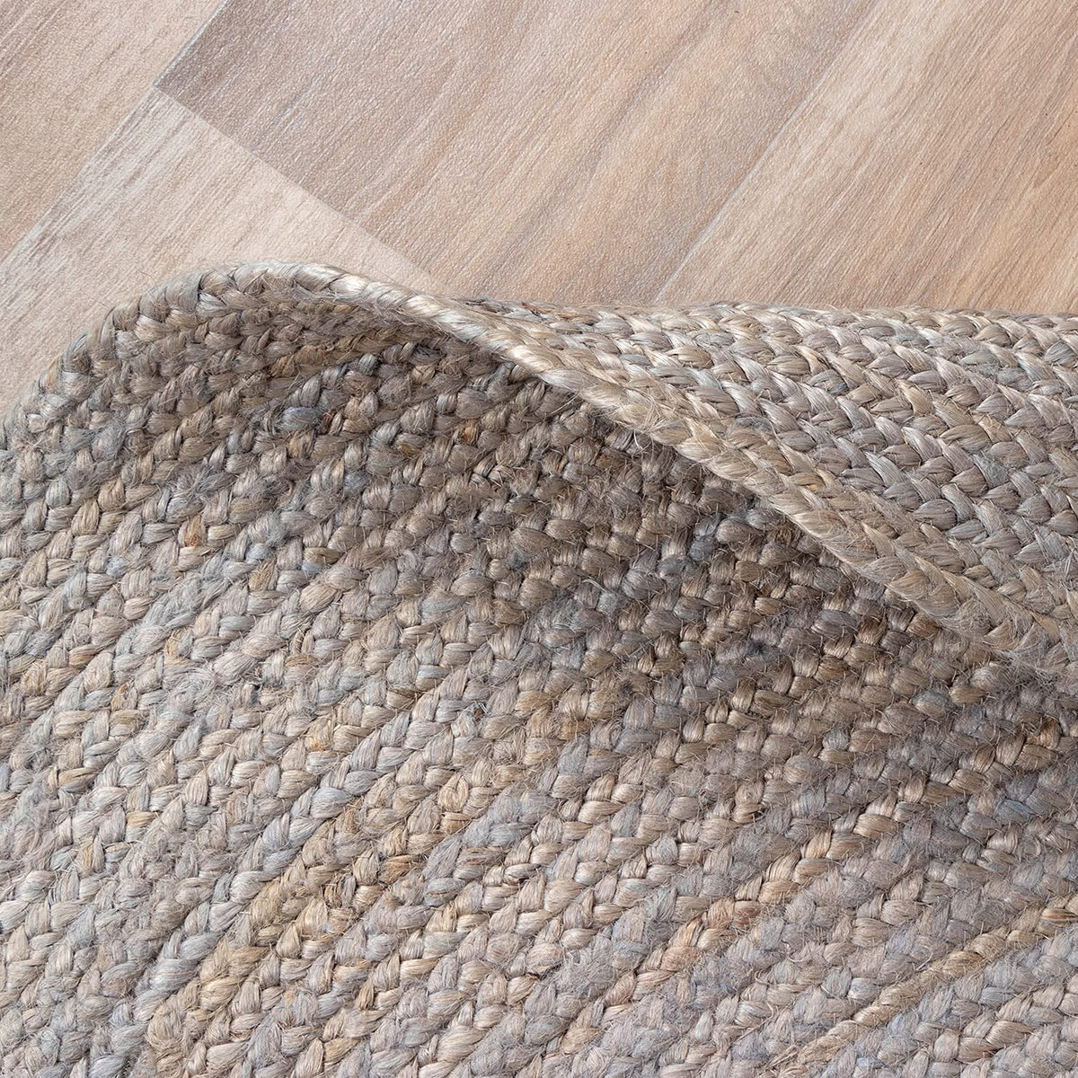 Ripaz Vogue - Handmade Jute Rug Round Braided Natural Area Carpet Boho Living Room Decor