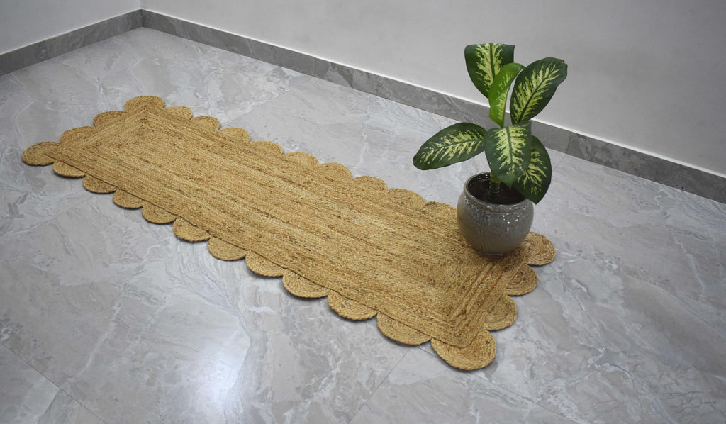 Ripaz Vogue - Rug Round in Jute Hand Braided Rustic Look Area Rug For Living Room