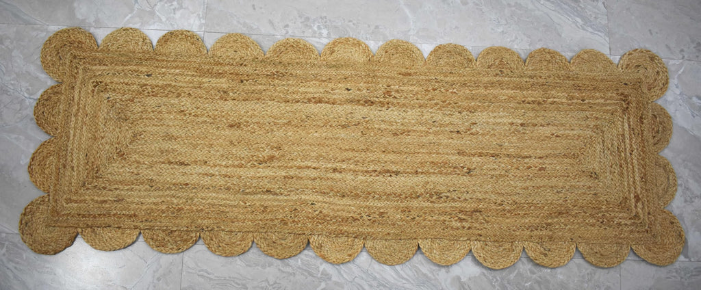 Ripaz Vogue - Rug Round in Jute Hand Braided Rustic Look Area Rug For Living Room