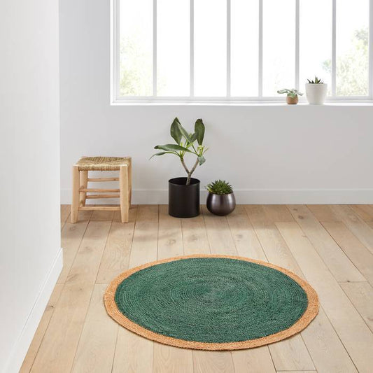 Jute Rug Design Braided Jute Rug Eco-Friendly Round Jute Rug Handmade Bohemian Area Carpet