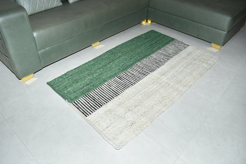 Ripaz Vogue Jute Rug Rectangle Hand Braided Modern Design Area Rug for Living Room Multicolor
