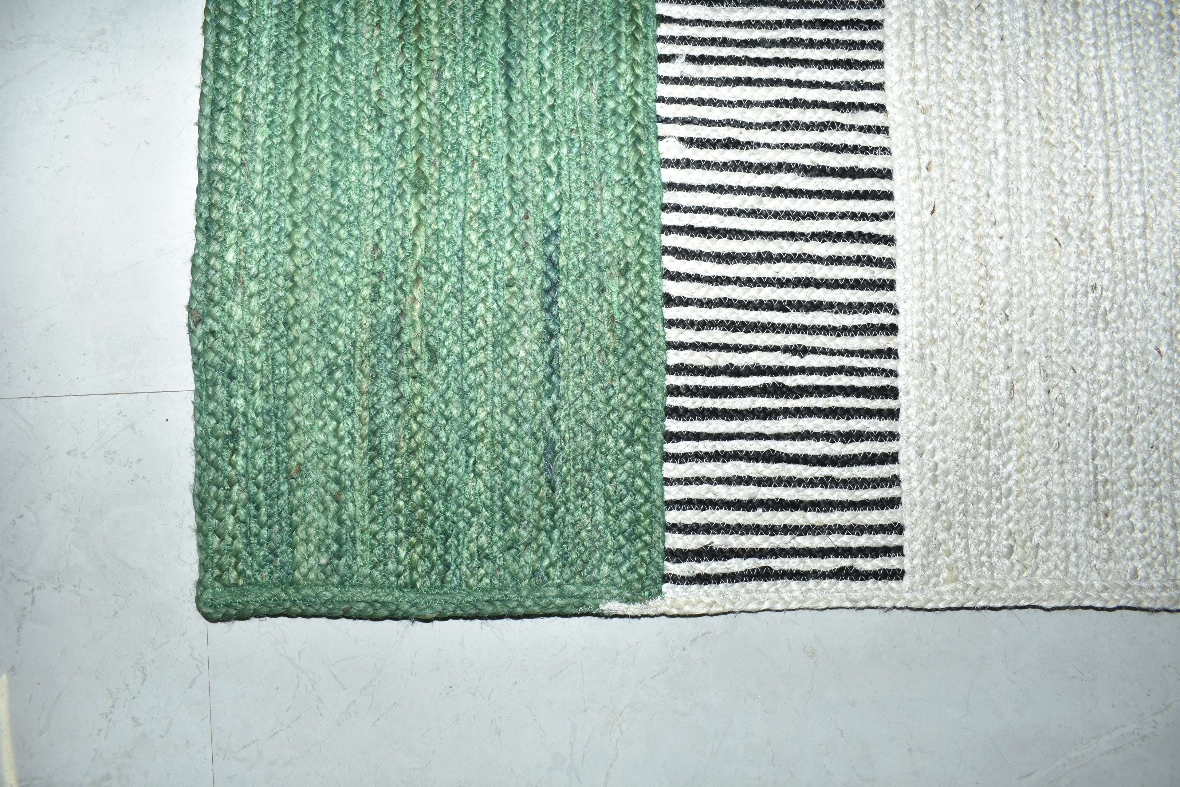 Ripaz Vogue Jute Rug Rectangle Hand Braided Modern Design Area Rug for Living Room Multicolor