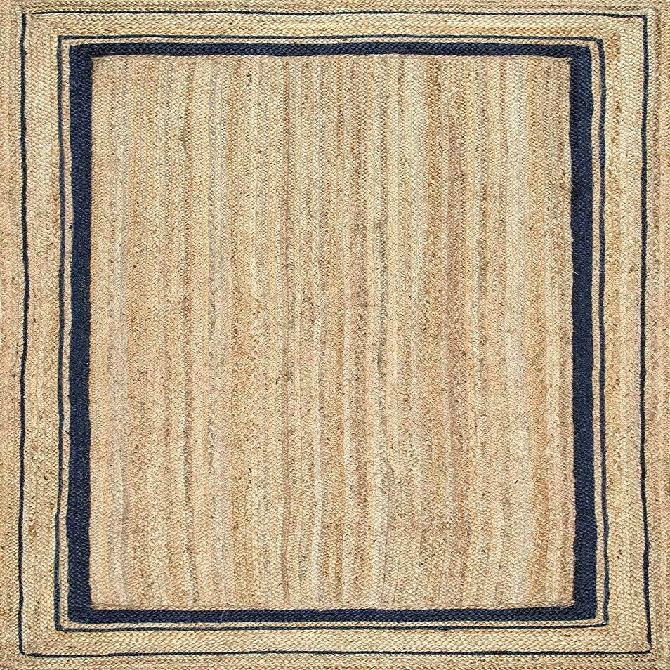 Natural Jute Rug Handmade Eco-Friendly Boho Floor Carpet